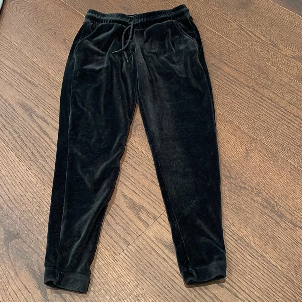Suzette Girls Black Velour Sweatpants Size 7